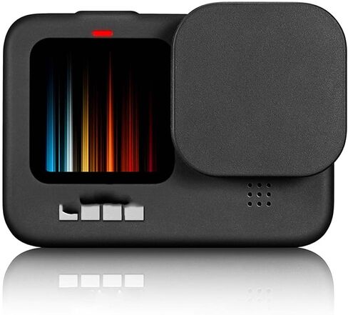 2 حزم العدسة السيليكون غطاء واقي من العدسات الضعيفة إكسسوارات ، متوافقة مع GOPRO12/11/10/9 ، خسارة مضادة قابلة للغسل مع حفرة الحبل (أسود) in Saudi Arabia