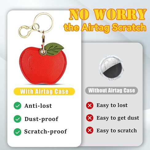 علبة حامل مفاتيح الجلود متوافقة مع حركية Apple Airtag ، غطاء واقعي لطيف لعلامة الهواء مع مفاتيح ، مقالة GPS Finder Hidden Hidden Hidden Finder GPS للمحفظة ، المفاتيح ، الحقيبة （الكلب) in Saudi Arabia