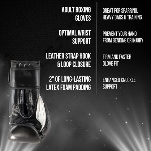 CLETO REYES Training Boxing Gloves with Hook and Loop Closure for Sparring and Heavy Punching Bags, Men and Women, MMA, Kickboxing, Muay Thai, 16oz, Electric Blue in Kuwait