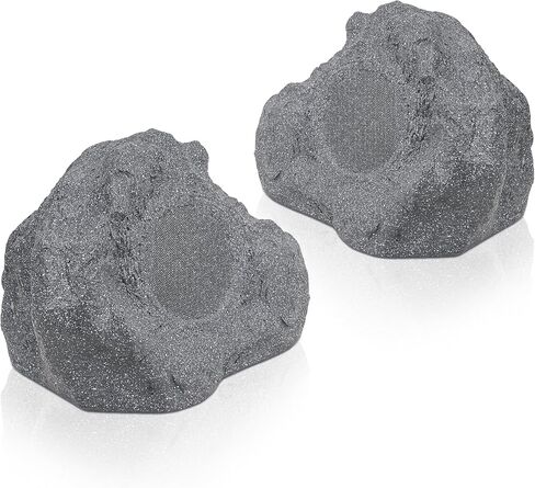 Sound Town Commercial Rock Speaker+Amplifier ، مع مكبر صوت واحد 70 فولت/100 فولت مع Bluetooth ، مكبرات صوت صخرية بحجم 2 × 5.25 بوصة ، Gray (PAC80X2RK52G) in Saudi Arabia