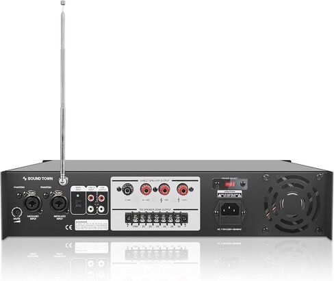 Sound Town Commercial Rock Speaker+Amplifier Set ، مع مكبر صوت واحد 60 فولت/100 فولت مع Bluetooth ، مكبرات صوت صخرية بحجم 6 × 8 بوصات ، رمادي (STCA600X6RK82G) in Saudi Arabia