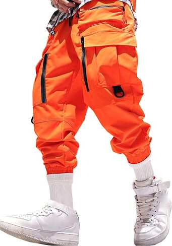 MOKEWEN Men's Jogger Pockets Ankle Athletic Ankle Cargo Pants in Kuwait