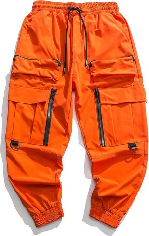 MOKEWEN Men's Jogger Pockets Ankle Athletic Ankle Cargo Pants in Kuwait