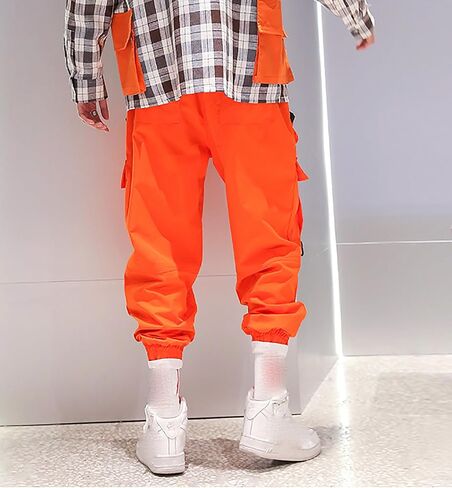 MOKEWEN Men's Jogger Pockets Ankle Athletic Ankle Cargo Pants in Kuwait