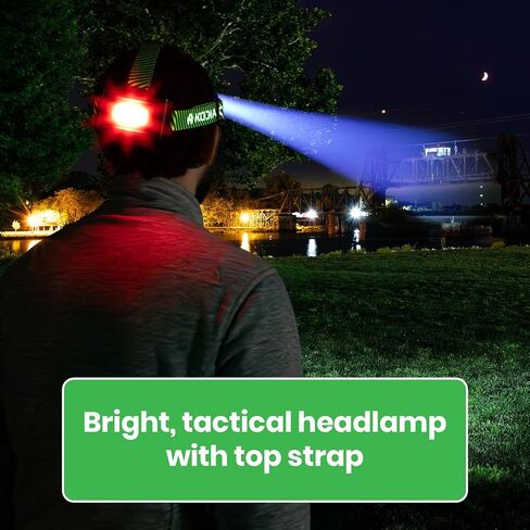 Kodiak 1000 Lumen مصابيح الأمامية القابلة لإعادة الشحن-مصابيح رأس LED مع تركيز الضغط على الدفع ، 3 أوضاع ، المصباح الأمامي القابل لإعادة الشحن ، إمالة قابلة للتعديل ، مصابيح الرأس للجبهة in Saudi Arabia