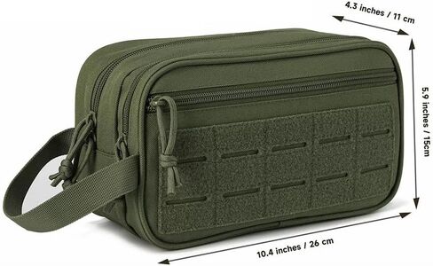 Molle tactical bag management bag practical laser cutting EDC tool kit horizontal modular Bag-Waterproof storage-US Flag Patch (Black) in Saudi Arabia