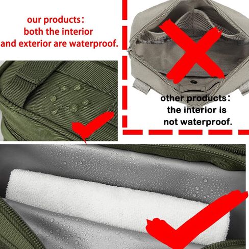 Molle tactical bag management bag practical laser cutting EDC tool kit horizontal modular Bag-Waterproof storage-US Flag Patch (Black) in Saudi Arabia