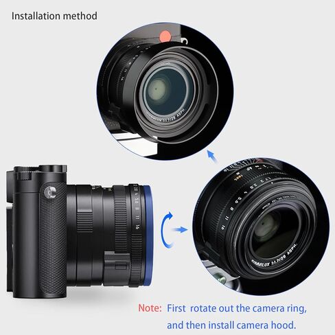 غطاء غطاء عدسة معدني من Haoge لكاميرا Leica Q3 Q2 Q-P QP q Typ 116 Typ116 أسود LH-LQOB in Saudi Arabia