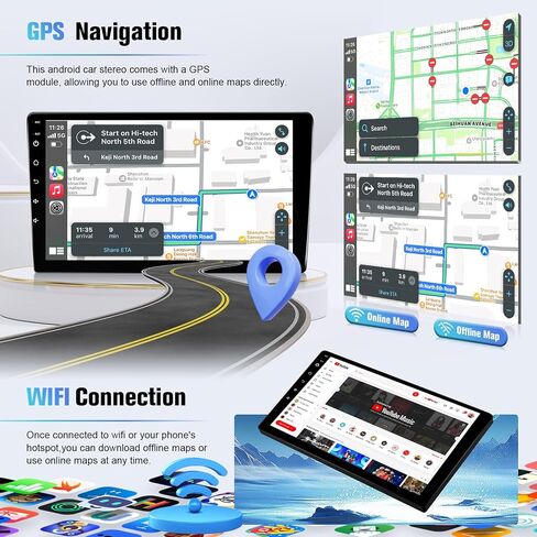 Naifay Car Stereo Radio for Nissan Altima 2013 2014 2015 2015 2017 2018 Carplay Android Auto ، 9inch IPS Touch Screens for Nissan Altima Car Stereo مع Bluetooth/GPS/WiFi/WiFi/SWC/SWC/FM in Kuwait
