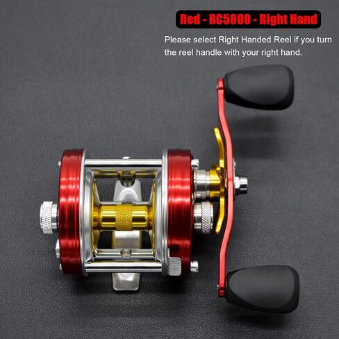 X-Tribe Round Baitcaster Cenly Fishing Cenly ، نظام الفرامل في الطرد المركزي ، بكرة الصب ، والتروس النحاسية الصلبة والترس ، على خط الخروج من الخط ، 4+1 محامل كرات من الفولاذ المقاوم للصدأ ، قبضة مزدوجة in Kuwait