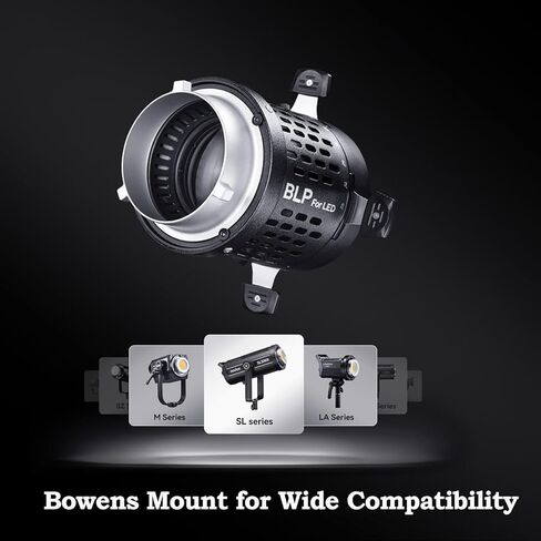 Godox BLP LED Bowens Mount Projection Attachment, Spotlight Kit, 360° Rotatable, 85mm Lens Included, EF Lens Mount for LED Video Light for Godox SL60W, SL150, LA150, LA200, SZ150, SZ200,M200D, etc in Saudi Arabia