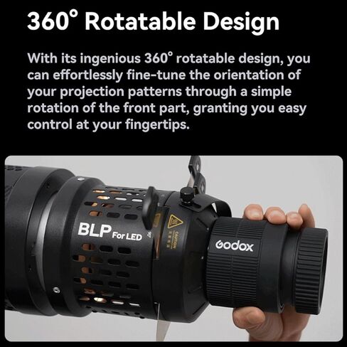 Godox BLP LED Bowens Mount Projection Attachment, Spotlight Kit, 360° Rotatable, 85mm Lens Included, EF Lens Mount for LED Video Light for Godox SL60W, SL150, LA150, LA200, SZ150, SZ200,M200D, etc in Saudi Arabia