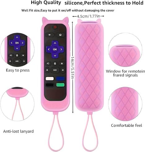 2Pcs Silicone Remote Cover,Universal Protective Case with Battery Cover for Smart TV Streaming Stick, Anti-Slip Anti-Dust, Green in Saudi Arabia