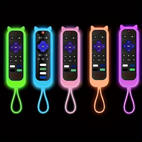 2Pcs Silicone Remote Cover,Universal Protective Case with Battery Cover for Smart TV Streaming Stick, Anti-Slip Anti-Dust, Green in Saudi Arabia