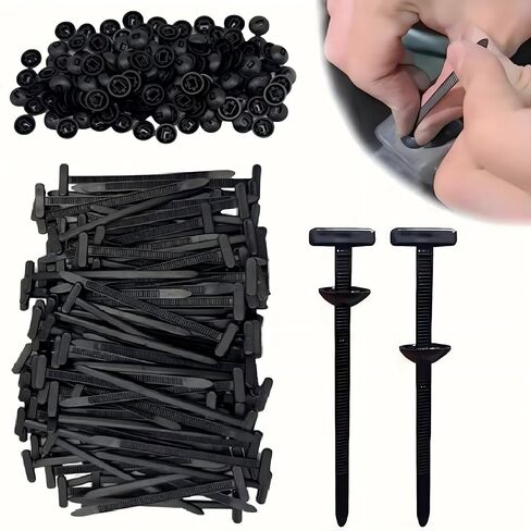 Nylon Universal Cable Tie Buckle for Car 100pcs Heavy-Duty Grip Auto Zip Tie Buckles for Wire, Bumper, and Hose in Car and Home – Secure Cable Tie Buckle Kit in Kuwait