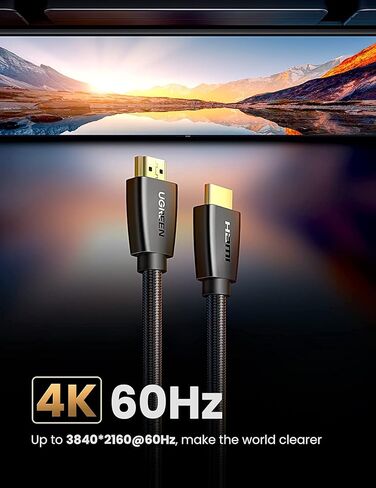 حزمة Ugreen 3 Pack 4K HDMI Cable 3ft ، 6ft ، 10fts in Saudi Arabia