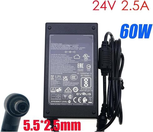 AC Adapter Charger 24V 2.5a 60W (قابس أمريكي) in Saudi Arabia