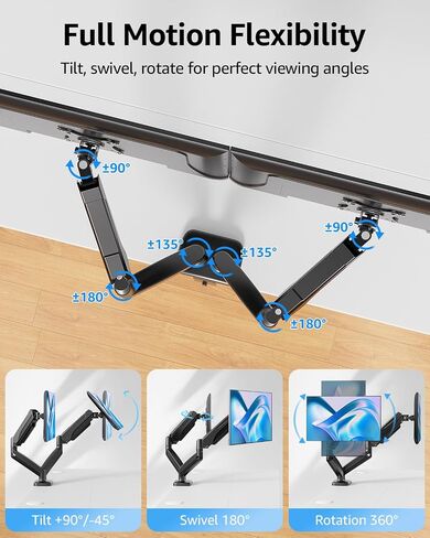 Mountup Dual Monitor Stand for Desk + Mountup Vesa Mount Extender ، محول شاشة امتداد الشاشة لشاشات 17-35 '' in Saudi Arabia