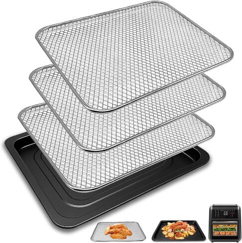 Air Fryer Replacement Parts for Chefman 12 Quart 6 In 1 digital Countertop Convection Oven, Air Fryer Drip Tray Grill Pan Grill Plate Crisper Plate Accessories Tray Rack in Saudi Arabia