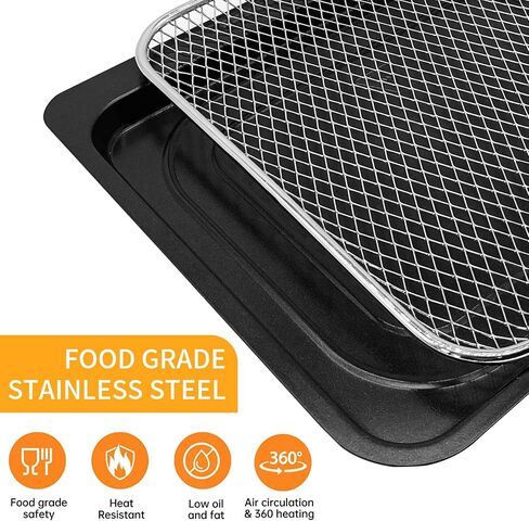 Air Fryer Replacement Parts for Chefman 12 Quart 6 In 1 digital Countertop Convection Oven, Air Fryer Drip Tray Grill Pan Grill Plate Crisper Plate Accessories Tray Rack in Saudi Arabia