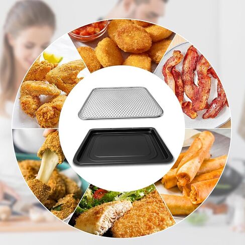Air Fryer Replacement Parts for Chefman 12 Quart 6 In 1 digital Countertop Convection Oven, Air Fryer Drip Tray Grill Pan Grill Plate Crisper Plate Accessories Tray Rack in Saudi Arabia