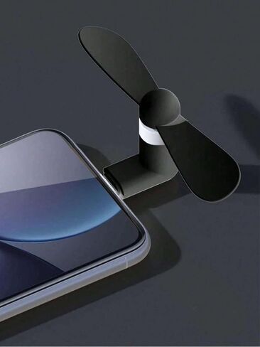 1pc محمولة Mini Phone Fan مع واجهات Lightning & Type-C لعطلة العطلات الصيفية المحمولة in Saudi Arabia