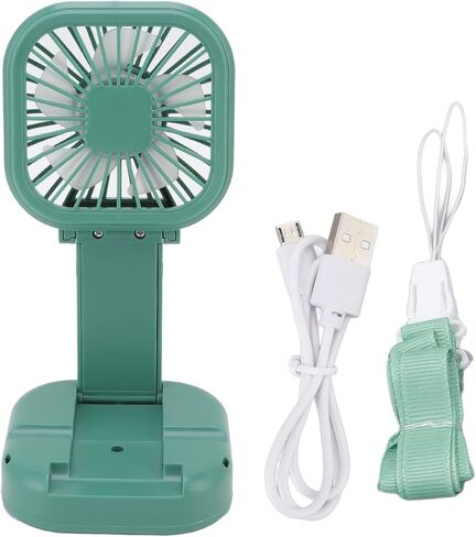 Portable Fan, Rechargeable Fanner with Battery and USB Outlet, Phone Holder for Daily Demand, Small Handfree Foldable Camping Fan(Pink) in Saudi Arabia