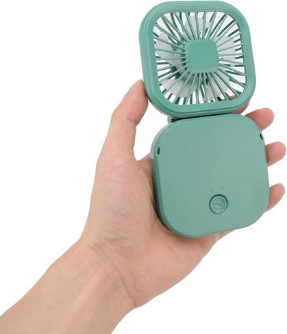 Portable Fan, Rechargeable Fanner with Battery and USB Outlet, Phone Holder for Daily Demand, Small Handfree Foldable Camping Fan(Pink) in Saudi Arabia