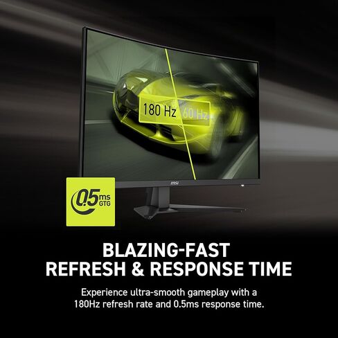 MSI MAG 321CQF E18 32 بوصة 2560 × 1440 (QHD) مراقبة مكتب الألعاب ، 180 هرتز ، المزامنة التكيفية ، جاهزة HDR ، HDMI ، ميناء VGA ، VESA قابل للترك in Kuwait