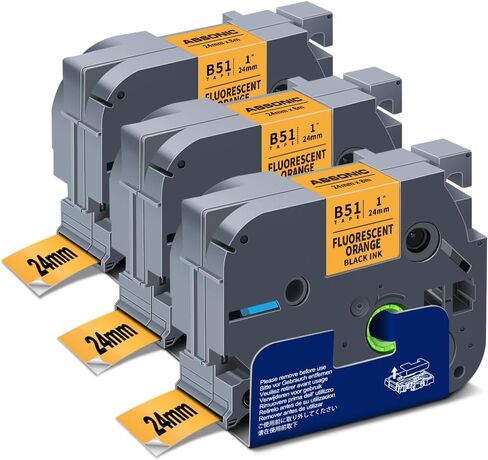 Absonic 24mm أصفر Tze Label Tape متوافق مع Brother Tze-651 Tze651 0.94 "أسود على شريط مصفوفة أصفر TZ لصانع الملصقات PTOUCH PTD610BT PTD600 PTP750W PTP710BT E550WVP 2730VP 2430PC ، 3 Pack in Kuwait