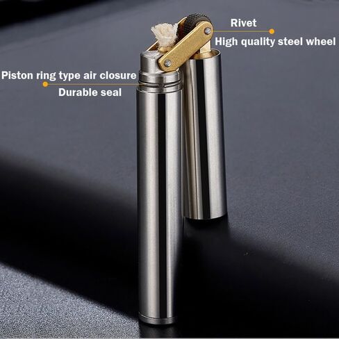 Vintage Trench Lighter, Cool Copper Lighter, Windproof Brass Lighters for Men Dad Husband (Fuel Not Included), Glod in Saudi Arabia