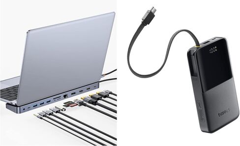 BASEUS LAPTOP DOCKING Station & BASEUS 22.5W PD Fast Charging 10000MAH POWER BANK in Saudi Arabia