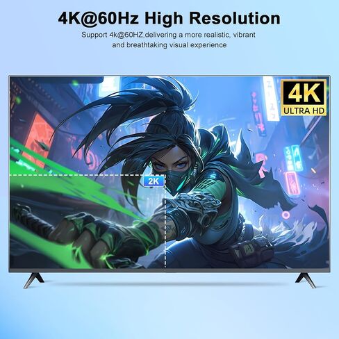 4K HDMI KVM Switch 1 Monitor 2 Computers 4K@60Hz, USB KVM Switches for Two Computer Share Monitor 3 USB Ports for Keyboard Mouse, Support Extended&Mirror Mode with Desktop Controller 2 Wires Included in Saudi Arabia