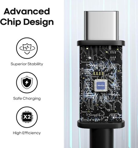 Cleefun Long USB C Cable 20ft ، USB إلى USB -C شحن كابل - 20 قدمًا من نوع الشاحن C لسلسلة iPhone 16 15 ، وسلسلة Samsung Galaxy وأجهزة USB -C الأخرى - Nylon Wraded in Kuwait