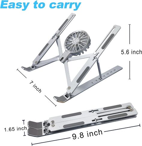 Portable Laptop Stand, Ergonomic Laptop Mount Support, Detachable Laptop Riser Notebook Holder Stands Compatible with MacBook, Dell, Lenovo More 16-18" Laptops, Black in Saudi Arabia
