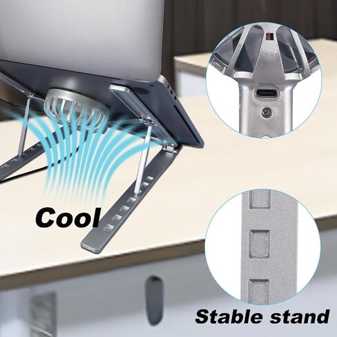 Portable Laptop Stand, Ergonomic Laptop Mount Support, Detachable Laptop Riser Notebook Holder Stands Compatible with MacBook, Dell, Lenovo More 16-18" Laptops, Black in Saudi Arabia