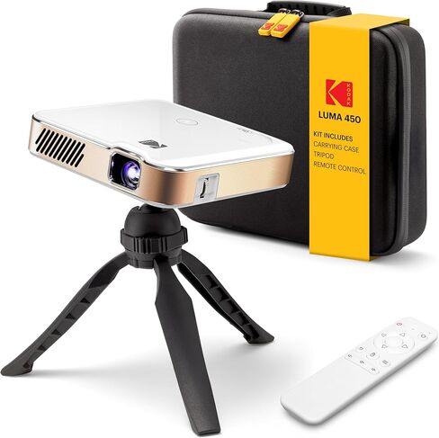 Kodak Luma 450 Portable Native 1080p Projector-150 ANSI Lumens ، Wi-Fi ، Bluetooth ، HDMI/USB ، يدعم إدخال 4K ، يتضمن حالة ، حتى 150 "شاشة in Saudi Arabia