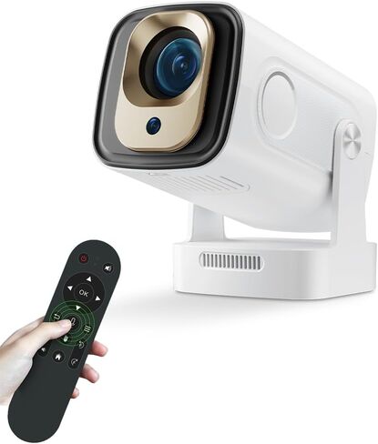 Mini Projector Hy300 Pro Projector مع WiFi و Bluetooth ، دعم جهاز العرض المحمول 1080p 4K فك التشفير ، Android 11.0 ، 200Ansi LM ، 180 ° ROTATIN in Saudi Arabia