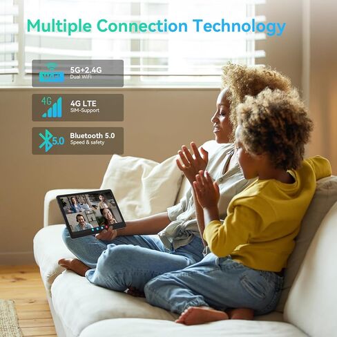 Android 14 Tablet ، أقراص خلوية 4G مع فتحة SIM مزدوجة ، ذاكرة الوصول العشوائي 14 جيجا بايت 128 جيجابايت (TF 1TB) 10 بوصة قرص ، 2 في 1 أقراص مع لوحة مفاتيح/حالة ، أوكتا ، شاشة ، 5G WIFI+4G LTE ، 8000 مللي أمبير ، Silver ، Silver in Kuwait