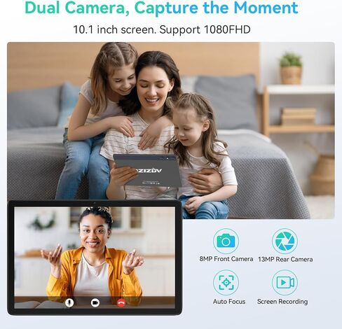 Android 14 Tablet ، أقراص خلوية 4G مع فتحة SIM مزدوجة ، ذاكرة الوصول العشوائي 14 جيجا بايت 128 جيجابايت (TF 1TB) 10 بوصة قرص ، 2 في 1 أقراص مع لوحة مفاتيح/حالة ، أوكتا ، شاشة ، 5G WIFI+4G LTE ، 8000 مللي أمبير ، Silver ، Silver in Kuwait