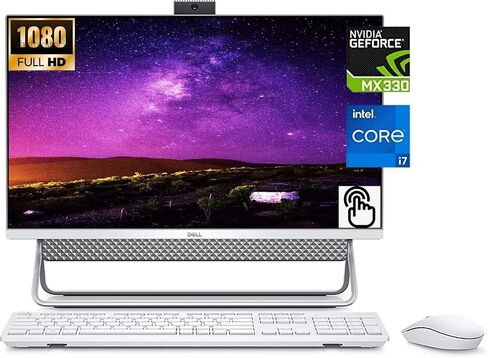 Dell Inspiron 27 7000 Series Touchscreen All-in-One Desktop, 11th Gen Intel Core i7-1165G7, 16GB RAM 512GB SSD+1TB HDD, GeForce MX330, Wireless Keyboard & Mouse Combo, Windows 11 Home in Saudi Arabia