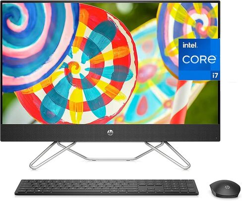 HP 27-CB1072 All-in-One Desktop ، 27 "1920 × 1080 IPS 60Hz ، Intel Core I7-1255U 10-Core ، 64GB DDR4 ، 1TB SSD +1TB HDD ، Windows 11 Pro ، Wi-Fi ، Bluetooth 5.2 ، 1080p hd camera ، Jet Black in Saudi Arabia