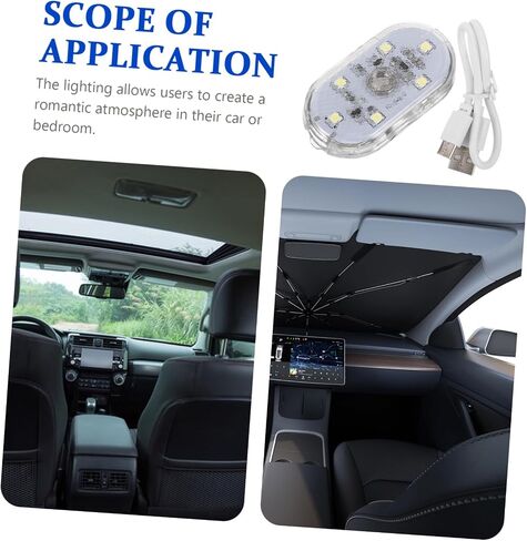 Pretyzoom Car Interior Interior Light USB Atmoreable Atmortible مصباح LED مستشعر لمسة محمولة القراءة لإضاءة الإضاءة المحيطة في السيارات in Kuwait