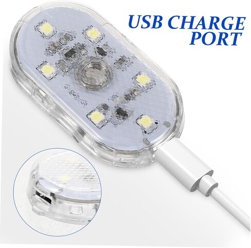 Pretyzoom Car Interior Interior Light USB Atmoreable Atmortible مصباح LED مستشعر لمسة محمولة القراءة لإضاءة الإضاءة المحيطة في السيارات in Kuwait