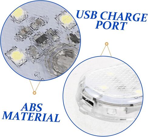 Pretyzoom Car Interior Interior Light USB Atmoreable Atmortible مصباح LED مستشعر لمسة محمولة القراءة لإضاءة الإضاءة المحيطة في السيارات in Kuwait