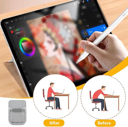 2pcs لوحة مفاتيح ، أقدام محمولة قابلة للطي صغيرة ، وقصة محمولة لوحة مفاتيح مع منصات مضادة للانزلاق متوافقة مع Dell XPs ، Lenovo ، HP More. (Silver Gray) in Kuwait