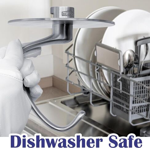 خطاف عجينة من الفولاذ المقاوم للصدأ المضاد لـ climb لـ Kitchenaid 4.5-5 QT خلاطات رأس الميل ، مع درع 5.1 بوصة لإيقاف العجين ، يحل محل K45DH in Saudi Arabia