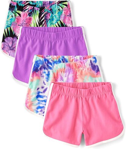 The Children's Place Baby Girls' Dolphin Shorts, Neon Multi Color 5-Pack, Large in Saudi Arabia