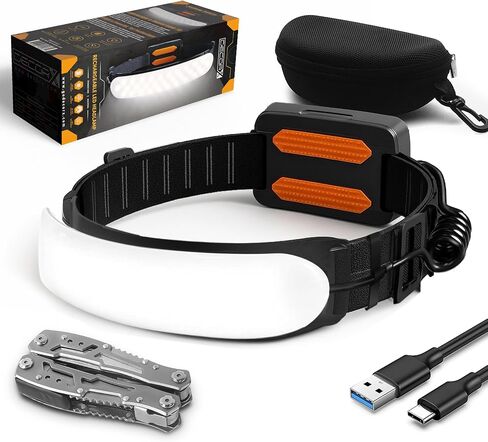 1500 Lumens قابلة لإعادة الشحن مصابيح LED للبالغين ، وشعاع عريض 230 درجة ، وشريط إضاءة قابل للتعديل ، وبطارية 5000 مللي أمبير في الساعة ، و IPX6 مقاوم للماء + متعددة - التخييم ، والمشي لمسافات طويلة ، والتشغيل ، والصيد والبناء in Saudi Arabia