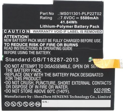 Synergy Digital Tablet Battery, Compatible with Microsoft Surface Pro 3 Tablet, (Li-Pol, 7.6V, 5500mAh) Ultra High Capacity, Replacement for Microsoft MS011301-PLP22T02 Battery in Saudi Arabia